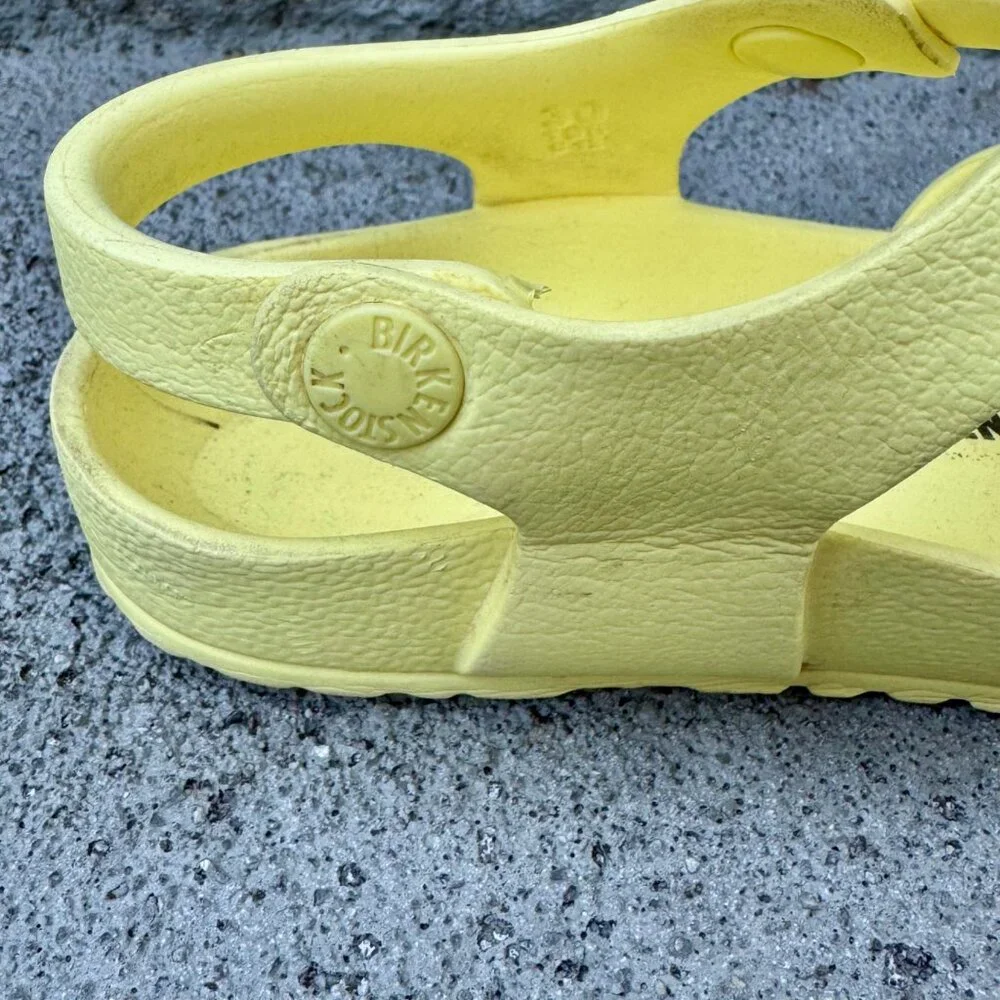 BIRKENSTOCK Rio Sandals Girls 12 30 Yellow EVA Waterproof Toddler Shoes Lemon - Picture 6 of 11